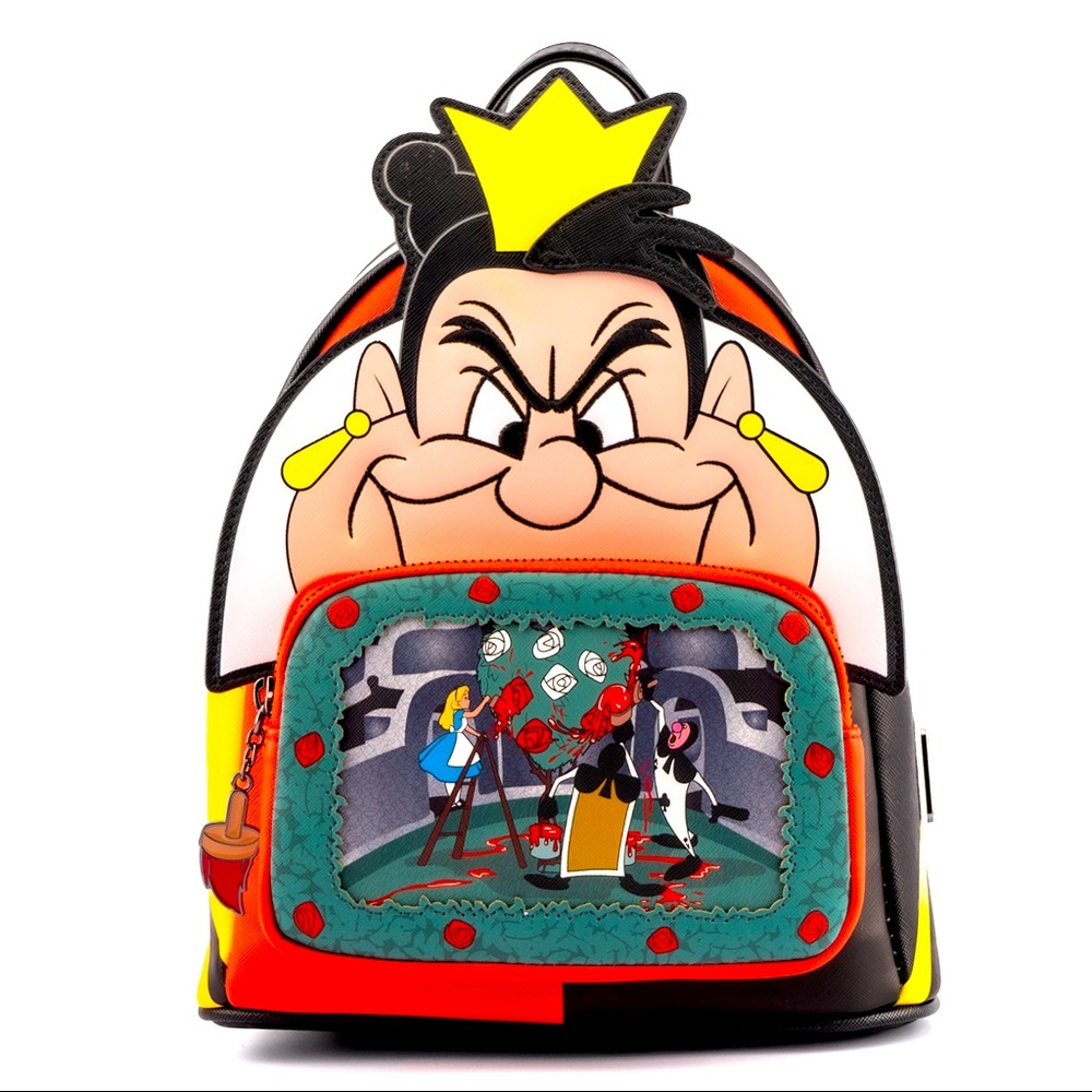NEW Loungefly Disney Queen Of Hearts Cosplay Mini Backpack